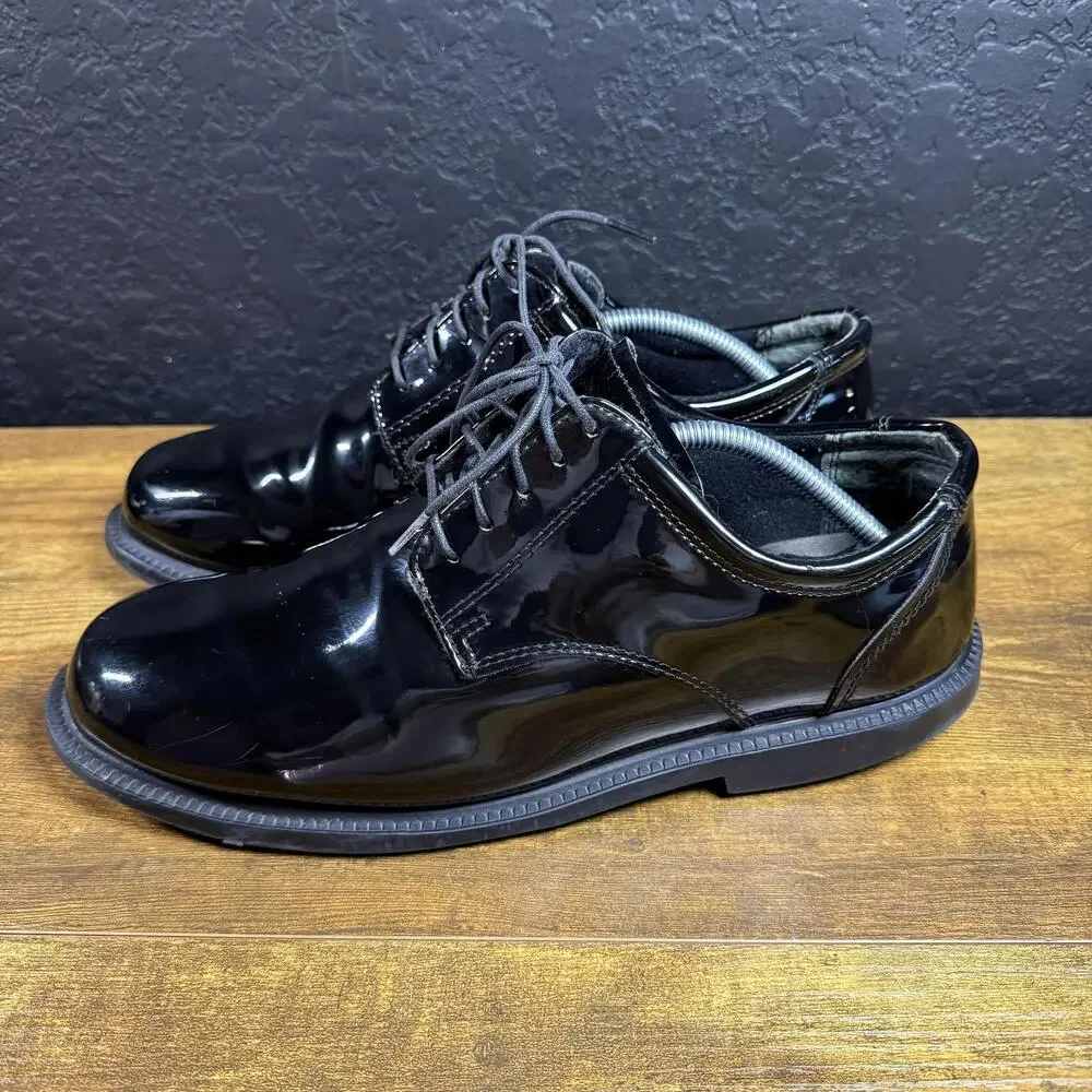 Thorogood 831-6031 Black High Gloss Synthetic Oxford Dress Shoes Mens‎ 11.5W